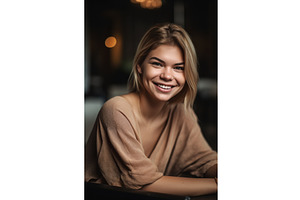 A Beautiful Young Woman Smiling At