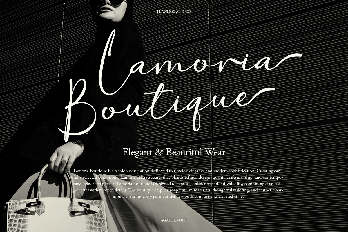 Agathe - Handwritten Font, a Sans Serif Font by Flawless And Co (Photo 2 of 10)