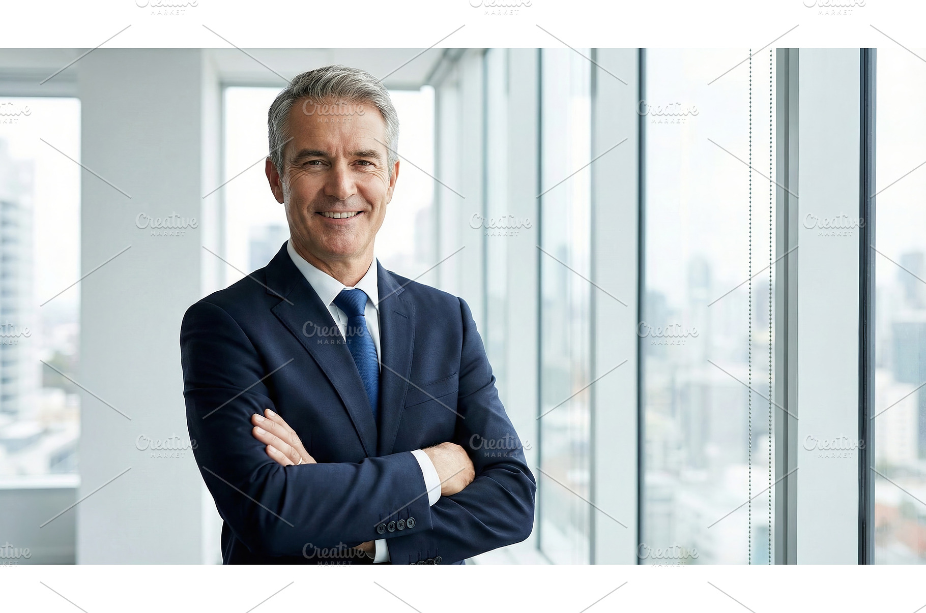 Smiling Businessman, a Person Photo by CREATIVEDEF