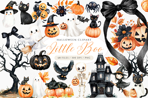 Little Boo Halloween Clipart