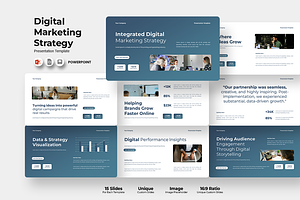 Marketing Strategy - PowerPoint, a Presentation Template by Iqsiart Studio