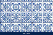 Blue White Azulejo Seamless Patterns, a Pattern Graphic by VectorPanther (Thumbnail 3 of 10)