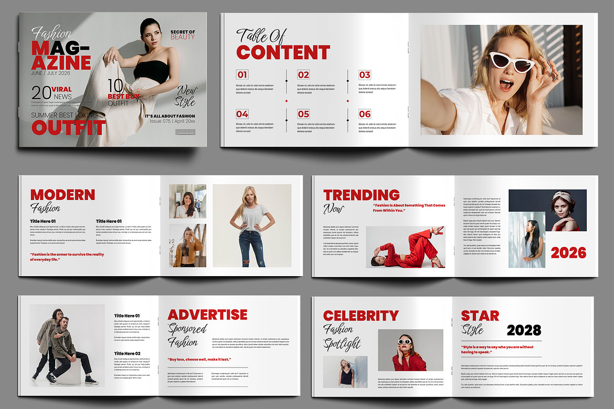Creative Fashion Magazine Landscape, a Magazine Template by MightyDesign (Photo 1 of 8)