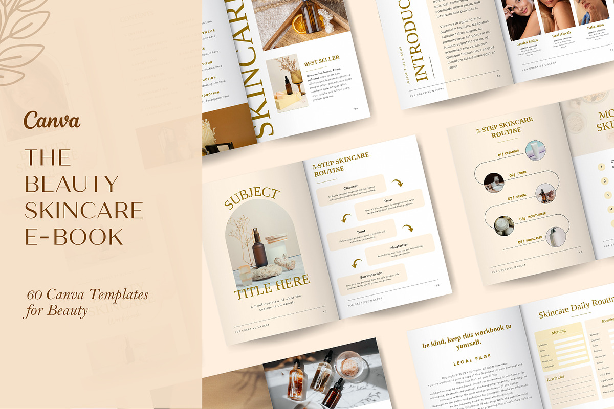 E-book Beauty Skincare - Canva, a Brochure Template by Azruca (Photo 1 of 12)