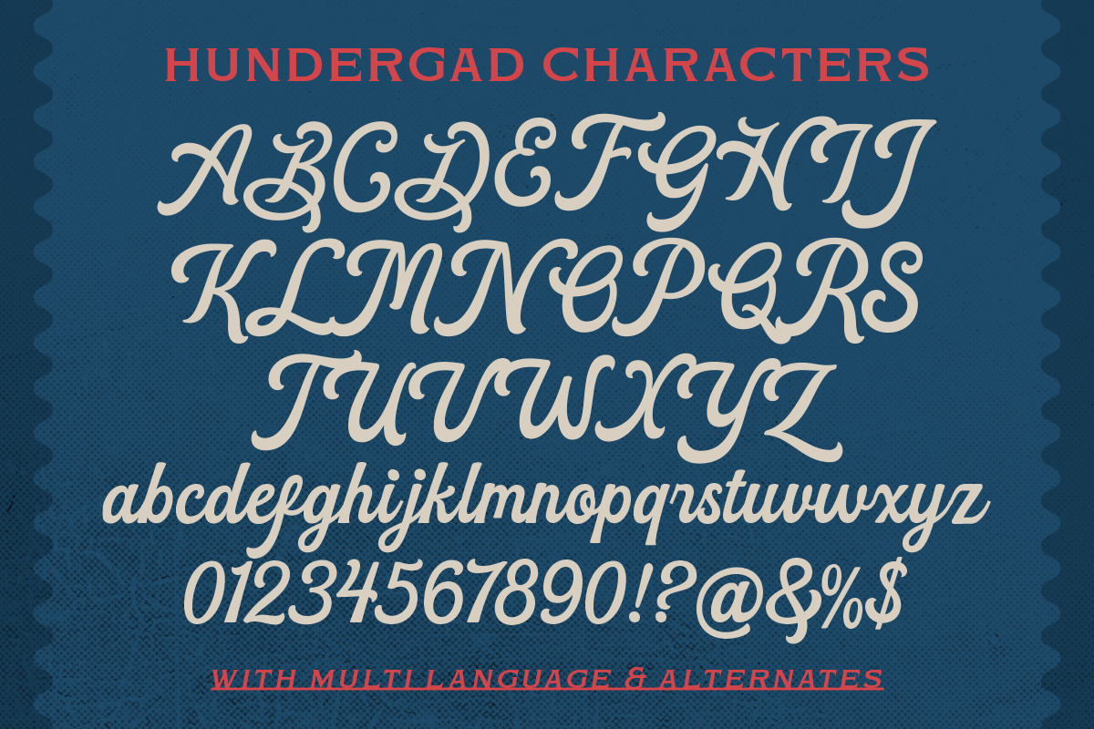 UPDATE - Hundergad Collection Font, a Script Font by Letterhend Studio (Photo 7 of 10)