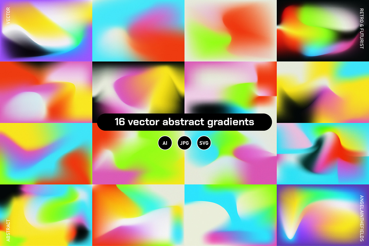 Retro 90s Gradients + Bonus Graphics, a Texture Graphic by angelainthefields (Photo 3 of 8)