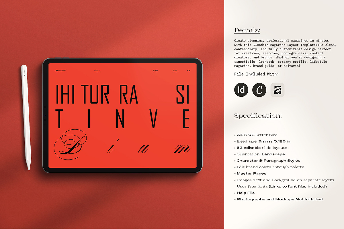 Modern Magazine Landscape Template, a Magazine Template by ArtisanaAura (Photo 2 of 20)
