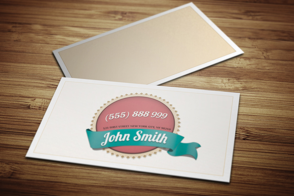 Light Vintage Business Card, a Business Card Template by Crazyleaf (Photo 3 of 4)