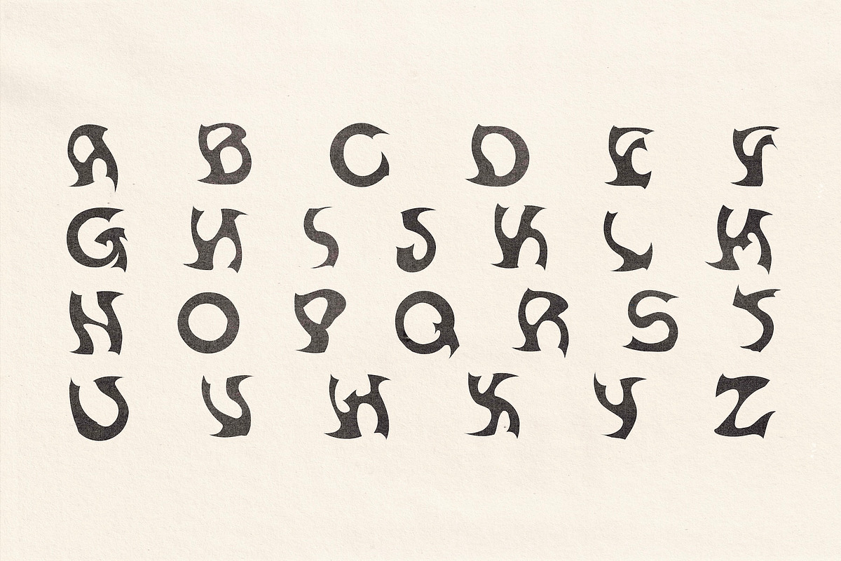 Barbed – Handmade Gothic Horror Font, a Blackletter Font by Madeline ODonoghue Design (Photo 3 of 9)