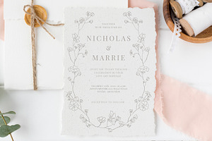 Elegant Floral Wedding Suite, an Invitation Template by Azka Creative