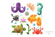 Magic animal world, geometric flat, an Animal Illustration by Oleg Beresnev (Thumbnail 5 of 5)