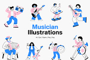 Musician Illustration Art, a Person Illustration by Vectors Market (Thumbnail 1 of 9)
