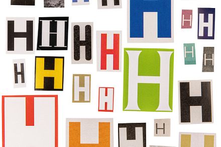 Letter H cut out from newspapers, a Photo by Grafvision photography