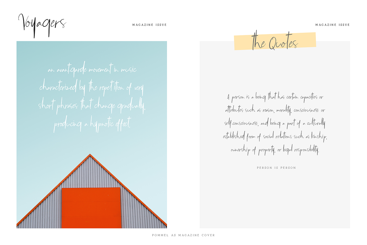 Pommel - Handstylish Font preview 6