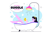 10 National Bubble Bath Day, a Person Illustration by denayunebgt (Thumbnail 4 of 4)