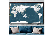 Vector World Map - Pacific View, a Graphic by PorcuPen Works (Thumbnail 3 of 6)