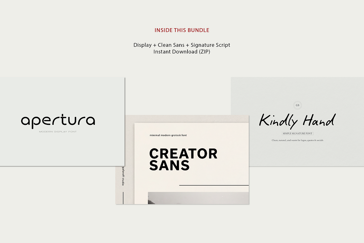 Modern Brand Kit Font Bundle, a Sans Serif Font by gafaroff studio (Photo 2 of 13)