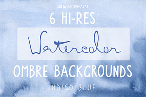 Watercolor Ombre Backgrounds (blue)