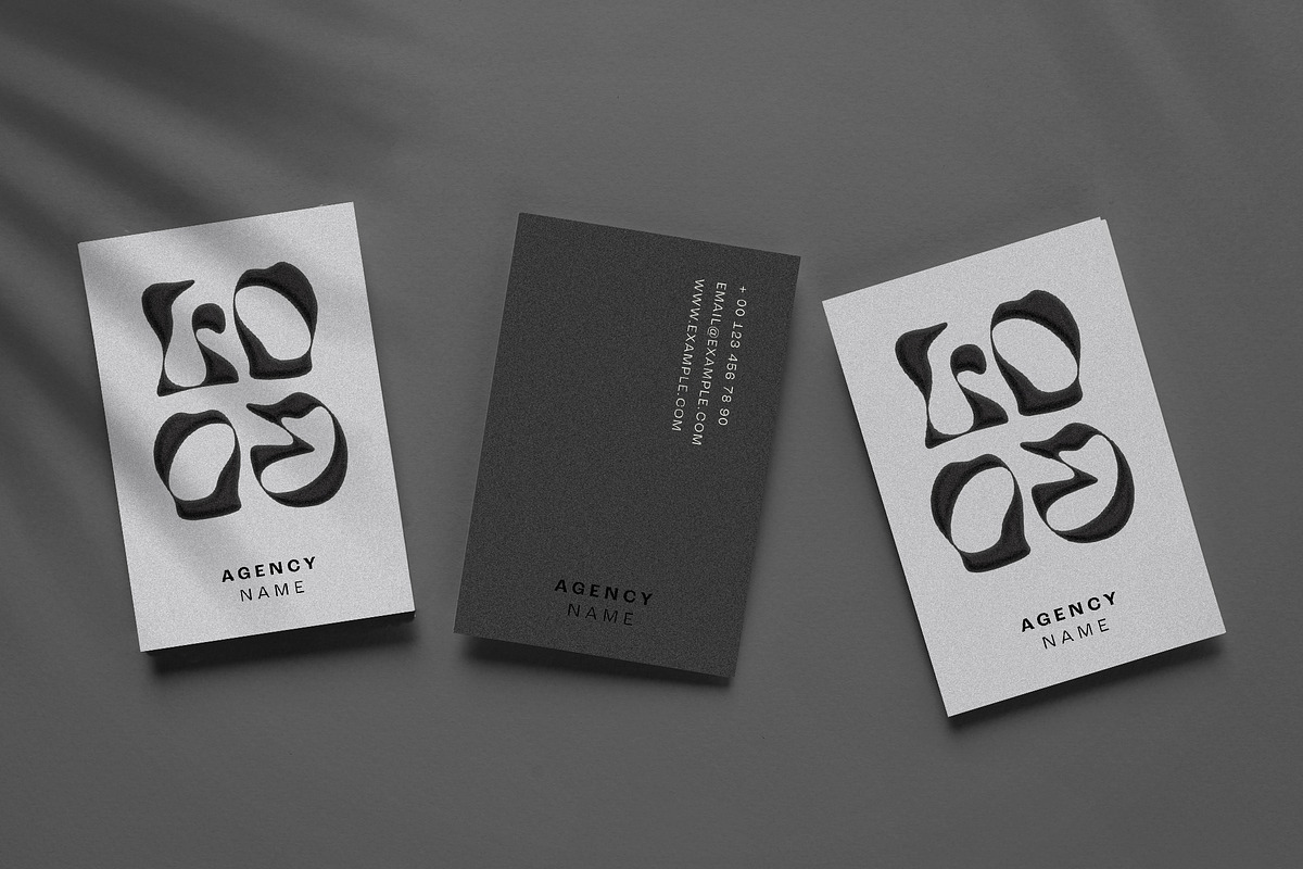 Black & Ivory Vertical Business Card