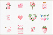 Light Pink Valentine Clipart Set, an Illustration by Sublimation Artist (Thumbnail 3 of 6)