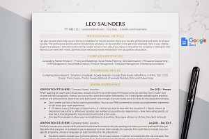 Modern Resume Template Google Docs