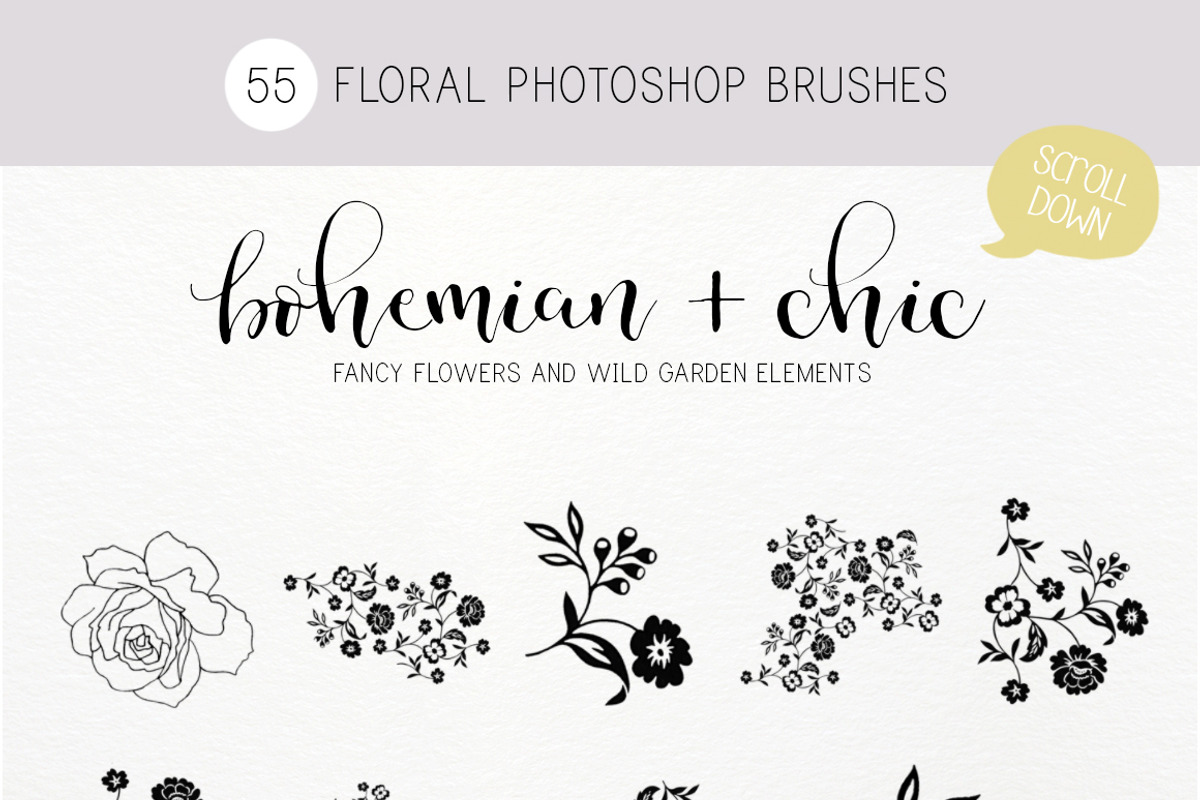 Bohemian Chic photoshop brushes, a Brush Add-On by Studio-Charlie (Photo 2 of 2)