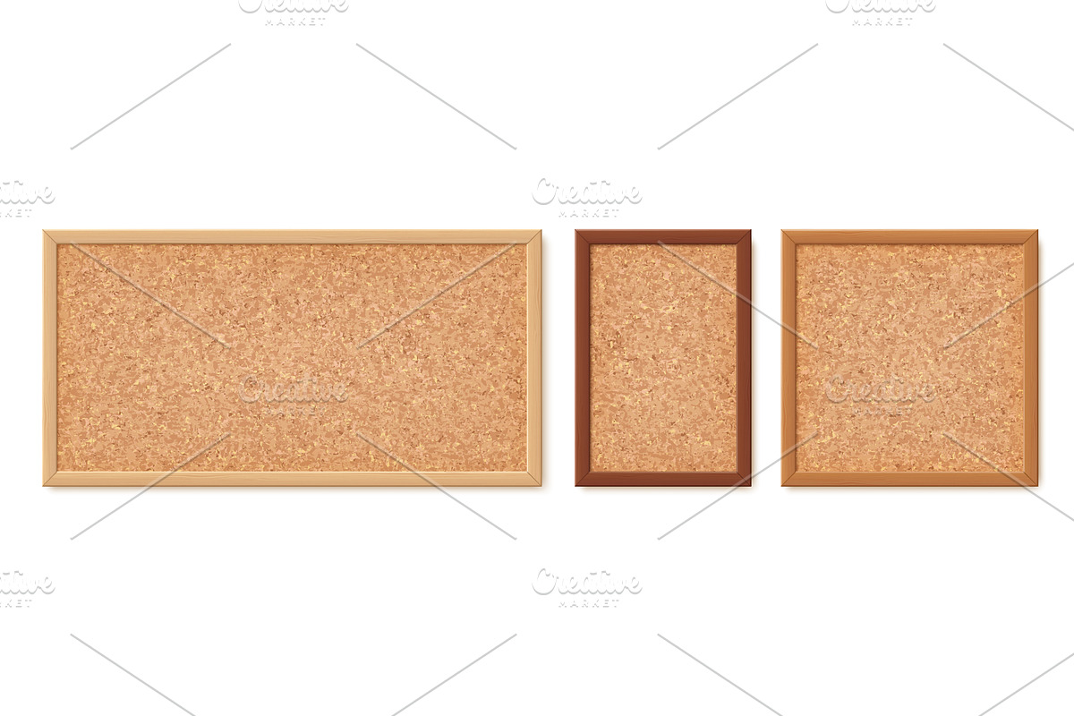 Office cork boards, bulletin or pin, a Decorative Illustration by Buch&Bee