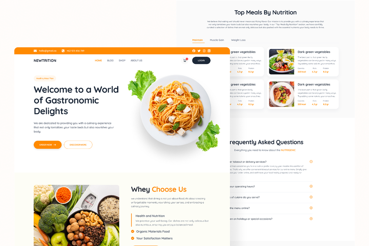 Nutrition Landing Page | Website, an UI Kit Template by IFN (Photo 4 of 4)