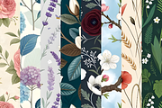 Vintage Seamless Floral Pattern Set, a Pattern Graphic by Design Station (Thumbnail 2 of 3)
