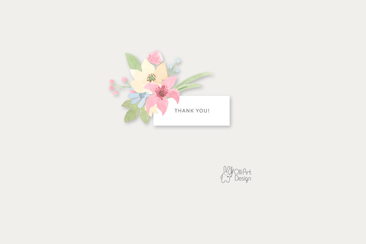 BUNNY watercolor clipart. Woodland, an Animal Illustration by OlliArtDesign (Photo 7 of 7)