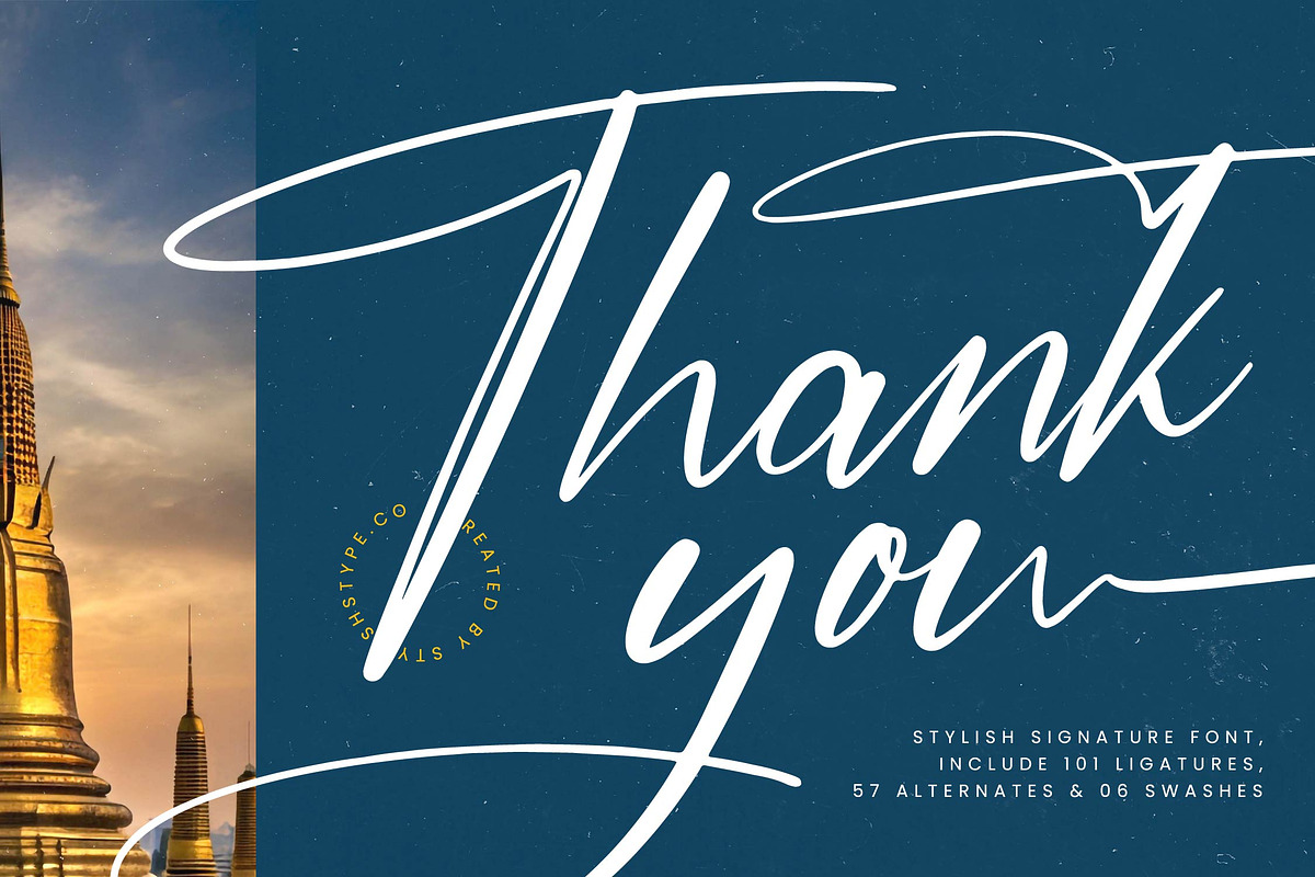 Bangkok Signature Stylish Signature, a Script Font by stylishtype.co (Photo 20 of 20)