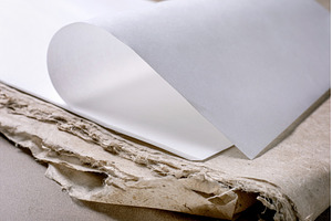 White Paper Sheet on Handmade Paper, a Background Photo by Natasha Breen