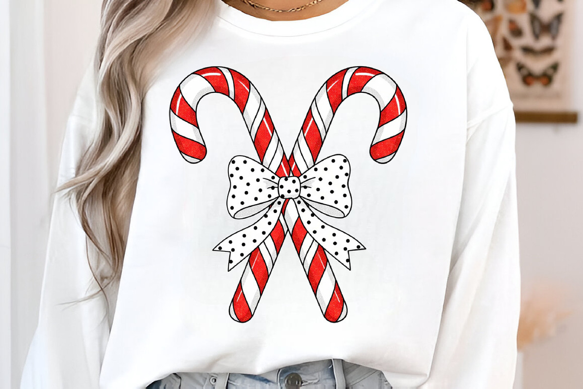 Candy Cane Bow Christmas Png, an Illustration by Libby Wishes (Photo 4 of 6)