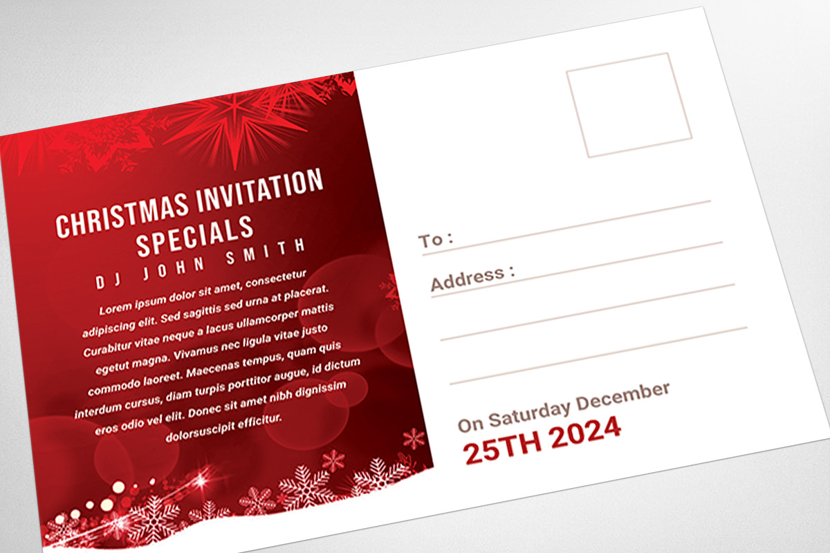 Christmas Postcard Templates, a Card Template by AfzaalGraphics (Photo 4 of 4)