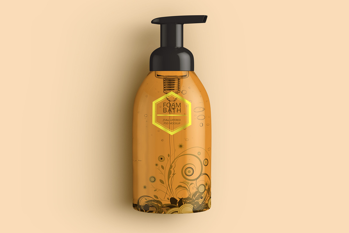Foaming Soap Dispenser Bottle Mockup, a Cups & Container Mockup by Digitalphaser (Photo 7 of 7)