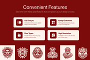 Italian Symbols Art Set, a Solid Icon by Creative Stall (Thumbnail 2 of 10)