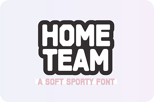 HOME TEAM SOFT Sports Font