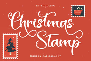 Christmas Stamp-Modern Calligraphy, a Script Font by alifryanzulfikar
