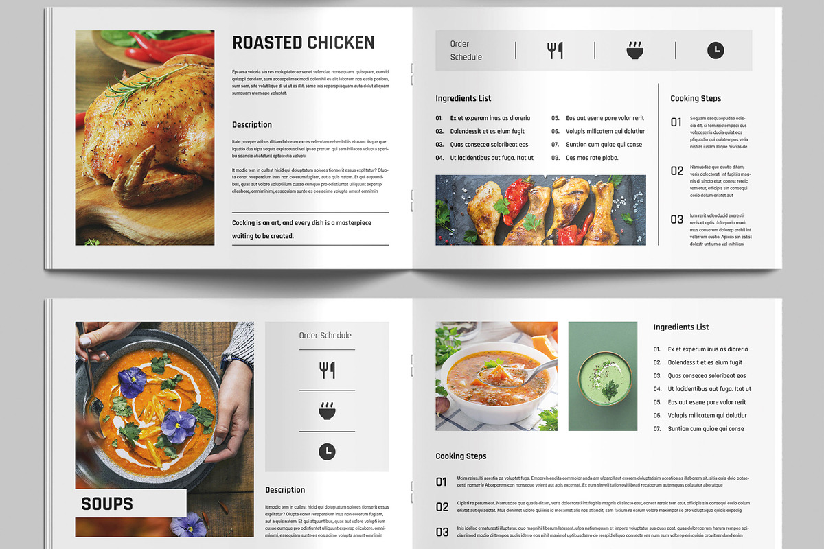 Classic And Modern Recipes Book, a Brochure Template by MightyDesign (Photo 4 of 9)