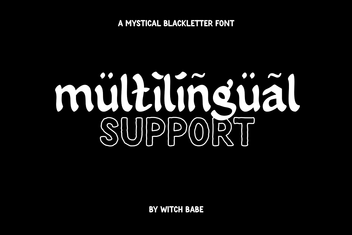 Witch Babe - Sans Serif Blackletter, a Blackletter Font by ariodsgn (Photo 7 of 10)