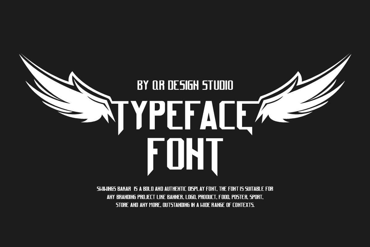 Swiwings Bakar - Typeface Font, a Blackletter Font by QR Design Studio (Photo 2 of 10)