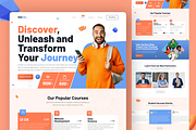 Online Learning Landing Page UI, an UI Kit Template by nwdigitalstore (Thumbnail 1 of 4)