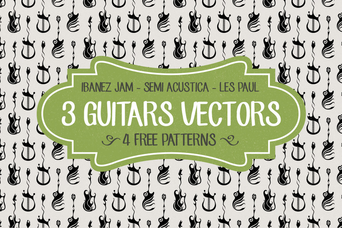 Tribal Guitars Pack + Free Bonus, an Illustration by Nuno Dias (Photo 1 of 3)