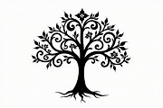 Tree Silhouette SVG Bundle, an Illustration by Creativeshirt (Thumbnail 7 of 13)