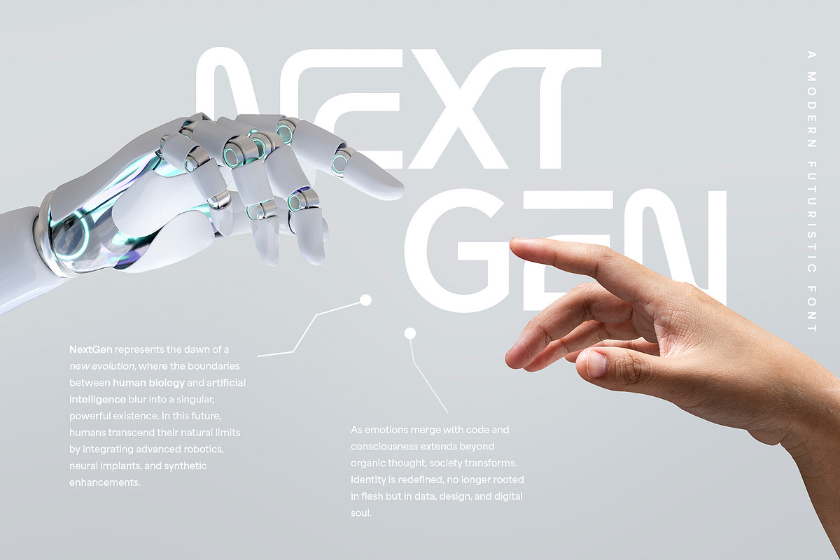 Nevera - A Modern Futuristic Font, a Sans Serif Font by Almeera Std (Photo 4 of 11)