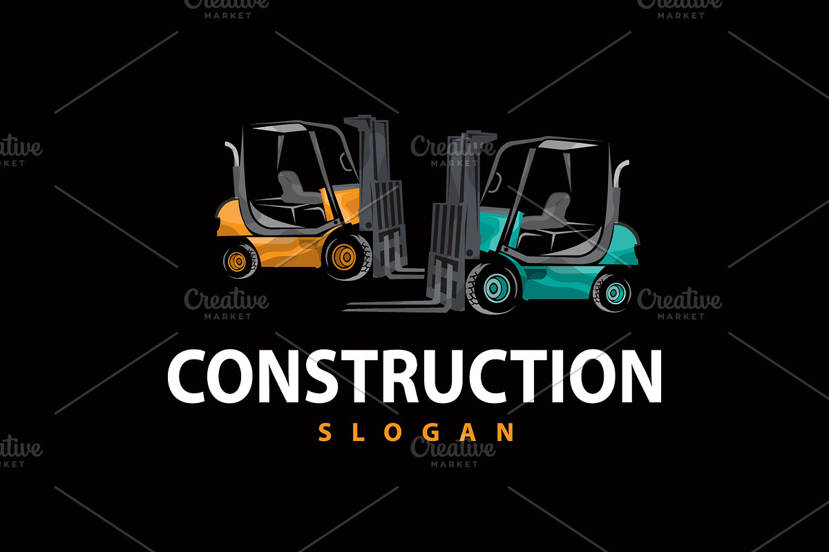 Forklift logo heavy vehicle vector, a Branding & Logo Template by Maylianaw28