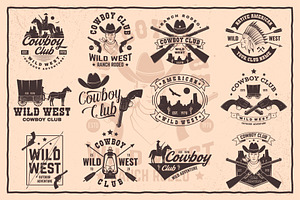 Cowboy Club Logos/Labels/Badges