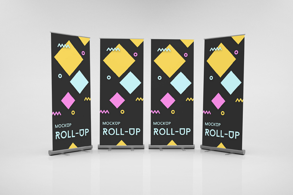 Rollups Mockups 7 scenes, a Product Mockup by TeddyGraphics (Photo 1 of 8)