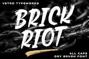 BRICK RIOT - Dry Brush Font, a Handwritten Font by VASTARD STUDIO (Thumbnail 1 of 15)
