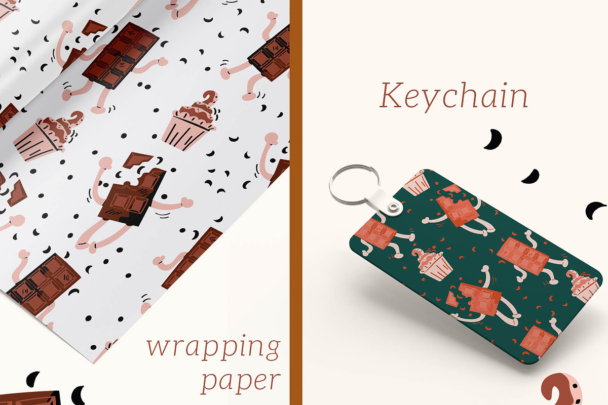 Choco Chocolate Seamless Patterns, a Pattern Graphic by lilovwishes (Photo 3 of 5)